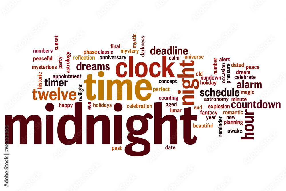 Midnight word cloud