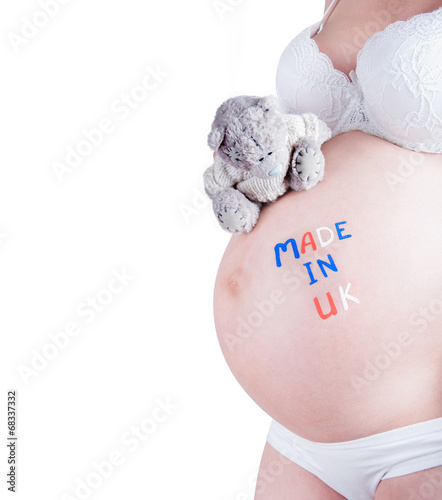 Pregnant belly with 