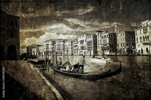 Gondola na Canal Grande styl retro
