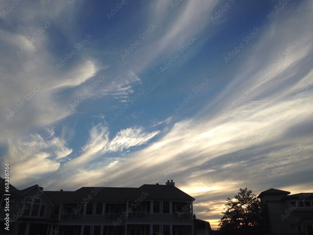 New England evening sky