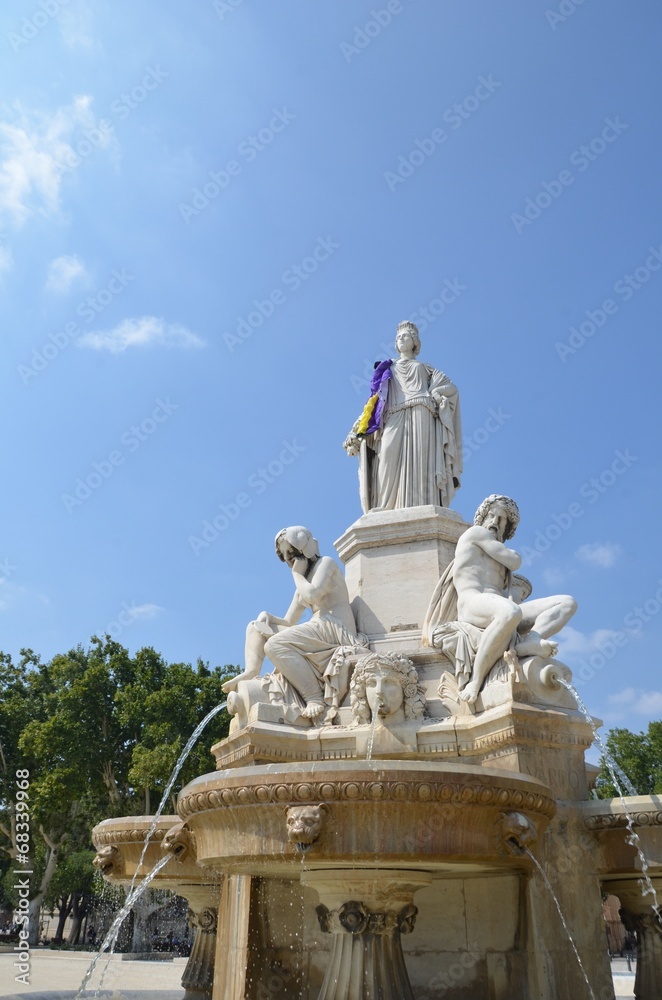 Naklejka premium Fontaine Pradier à Nîmes 
