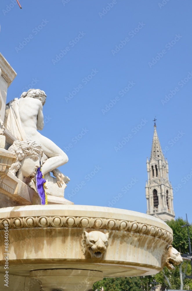 Obraz premium Fontaine Pradier à Nîmes