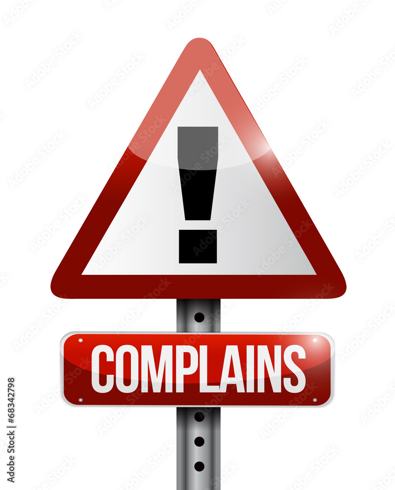 complains warning sign illustration complains warning sign illustration
