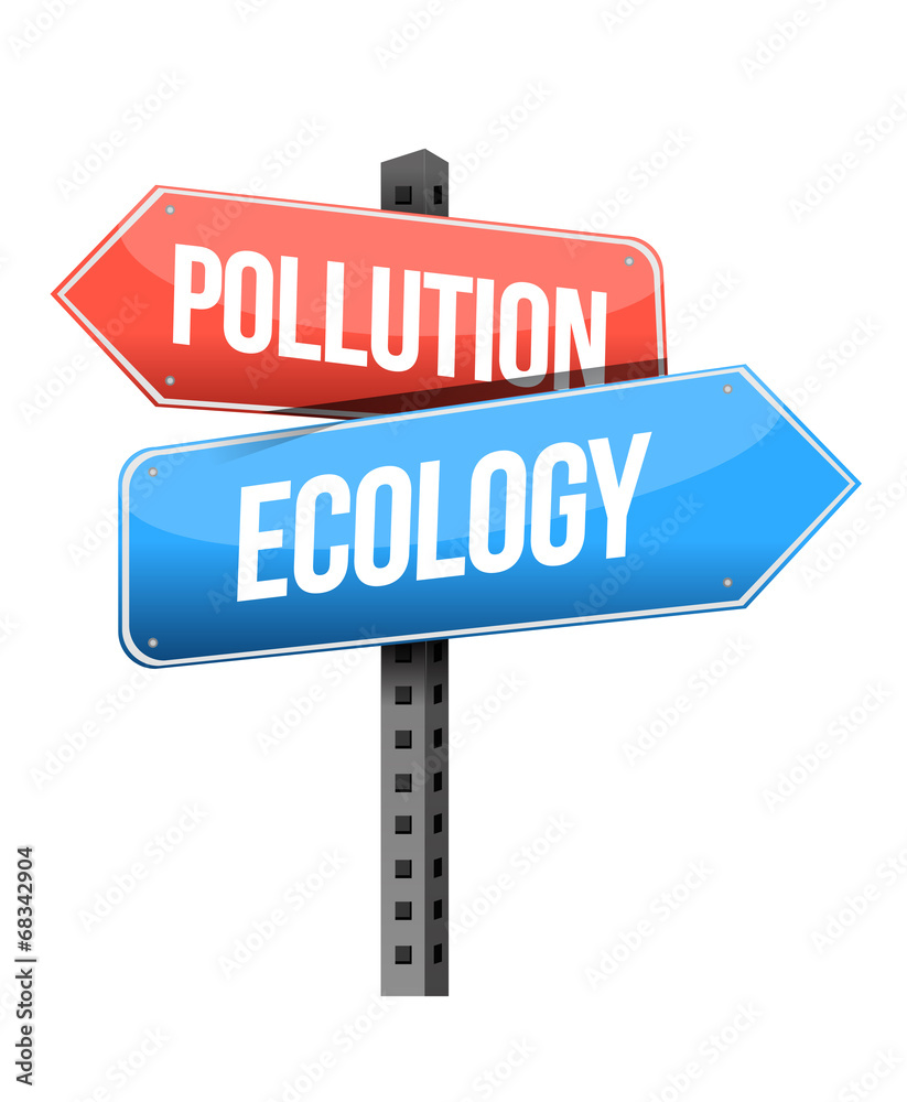 pollution ecology street sign illustration pollution ecology street sign illustration