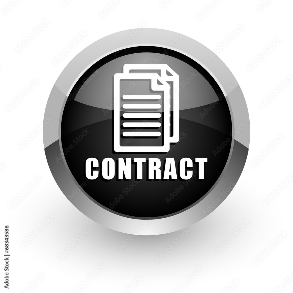 contract chrome glossy web icon contract chrome glossy web icon