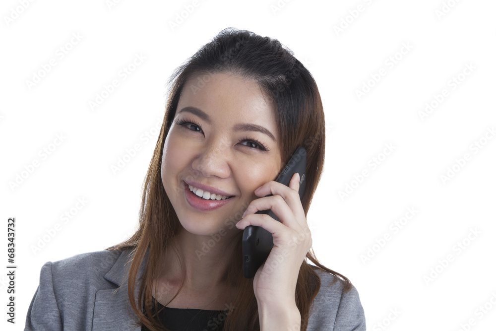 young Businesswoman talking on mobile phone young Businesswoman talking on mobile phone