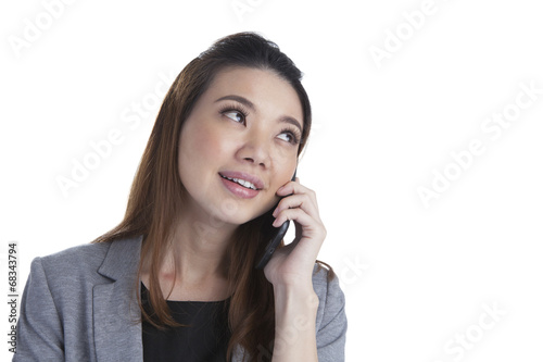 young Businesswoman talking on mobile phone