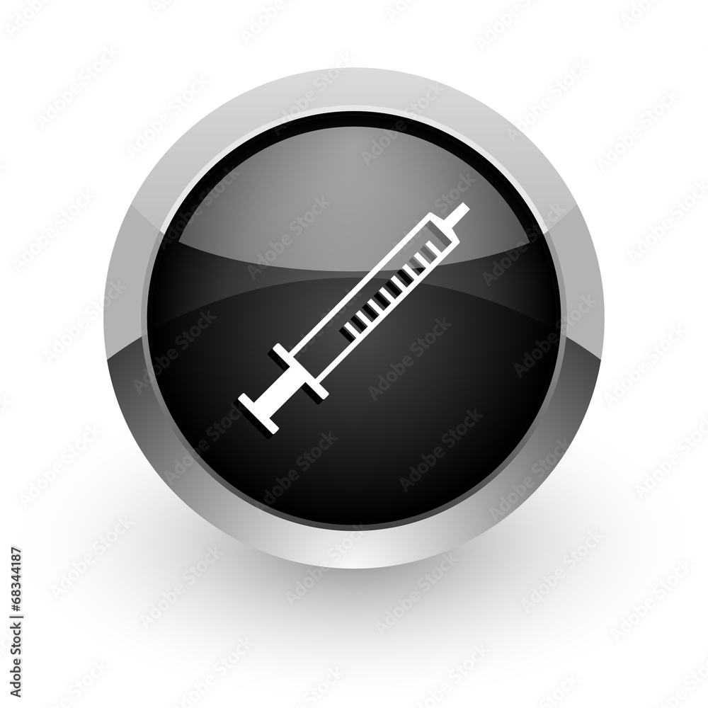 medicine black chrome glossy web icon medicine black chrome glossy web icon