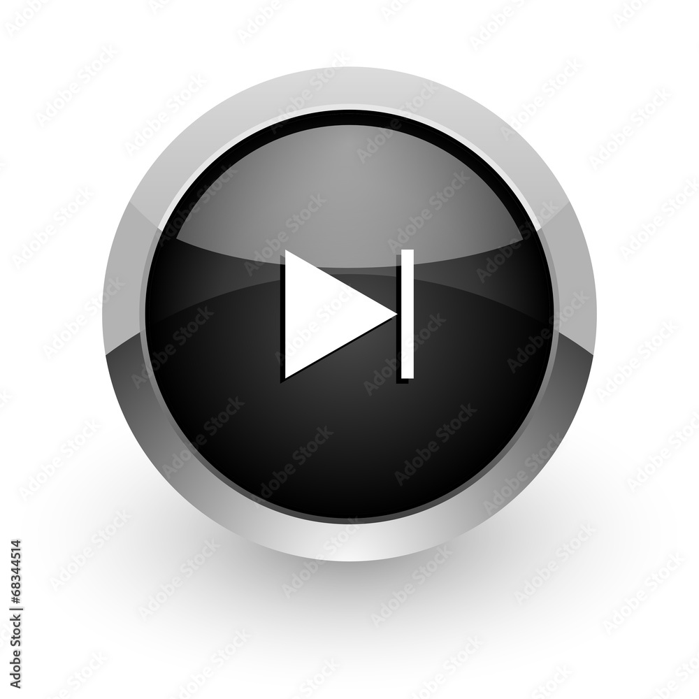 next black chrome glossy web icon next black chrome glossy web icon