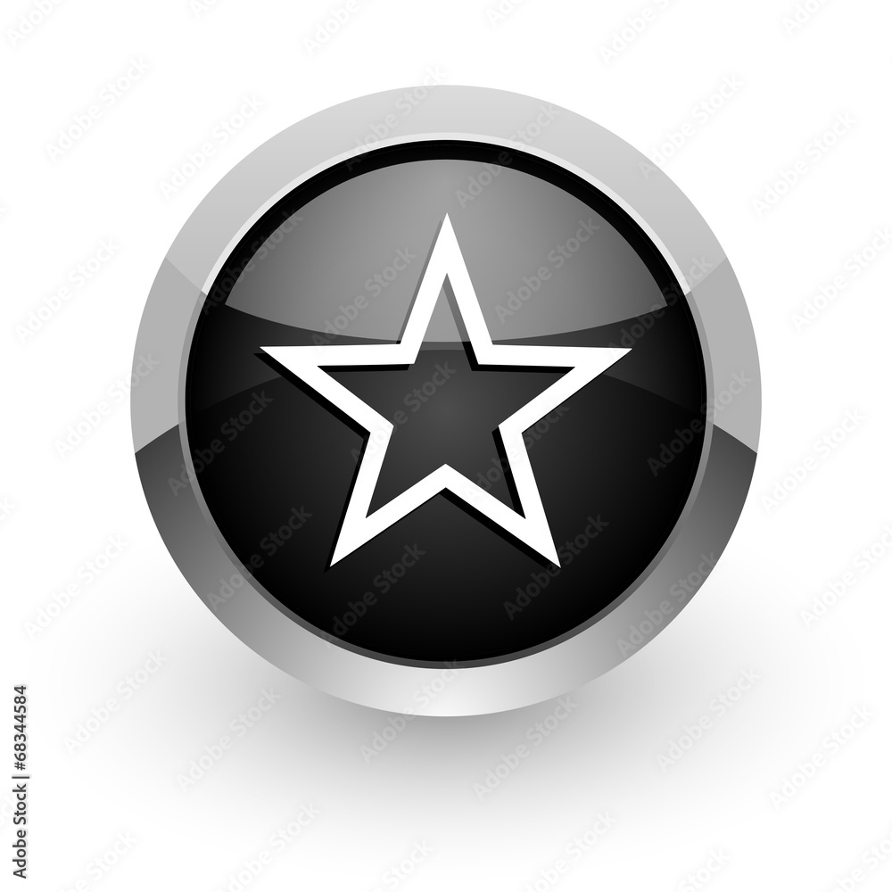 star black chrome glossy web icon star black chrome glossy web icon