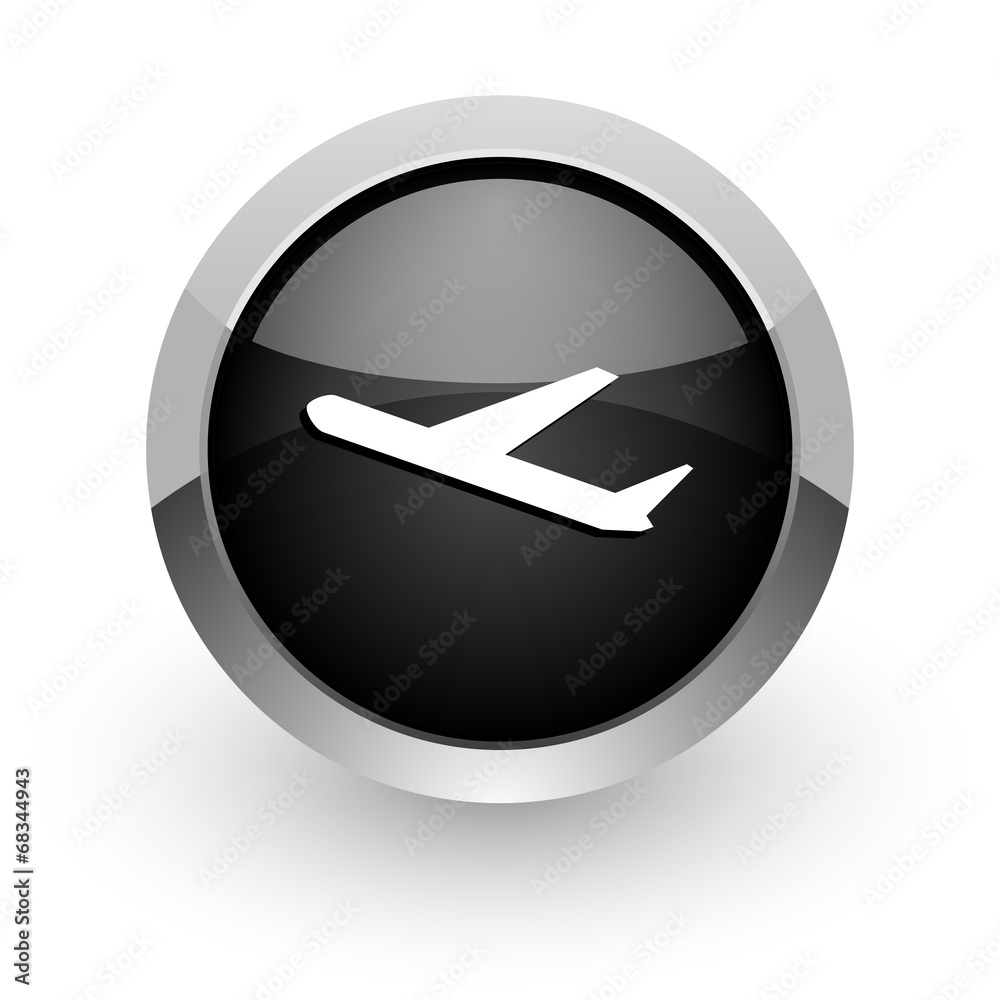 deparures black chrome glossy web icon deparures black chrome glossy web icon