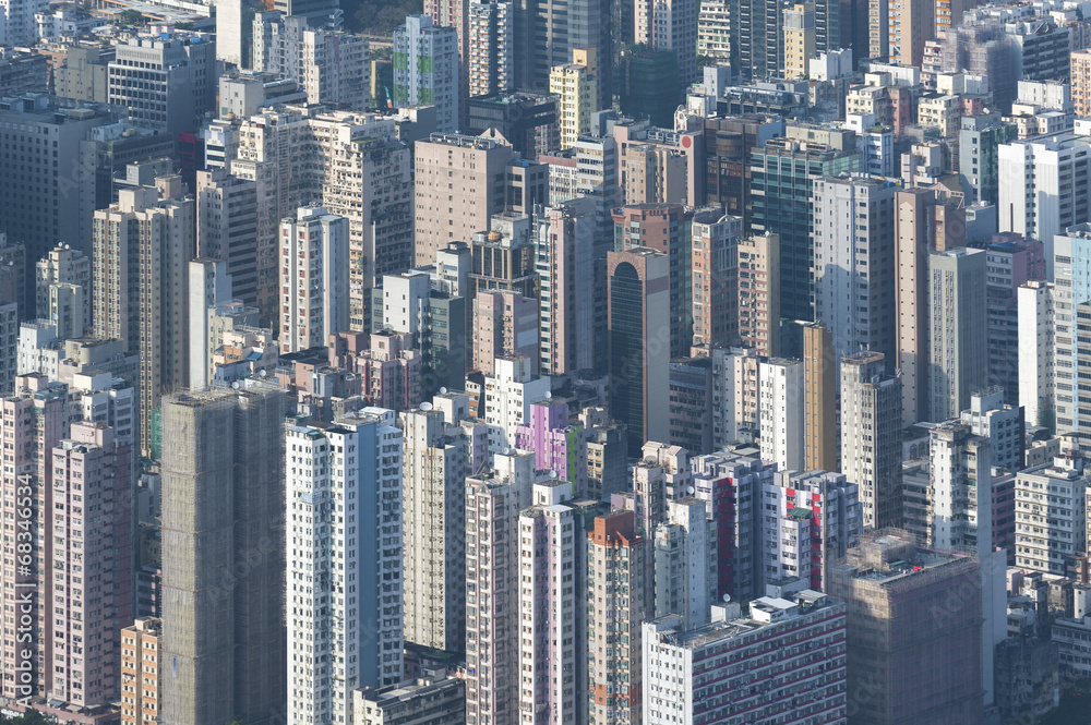 Obraz premium Aerial view of Hong Kong City