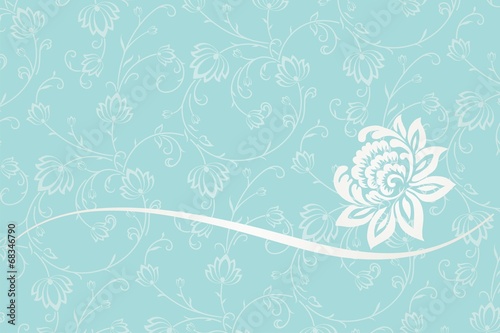 Fototapeta Naklejka Na Ścianę i Meble -  water lily , wedding card design, India