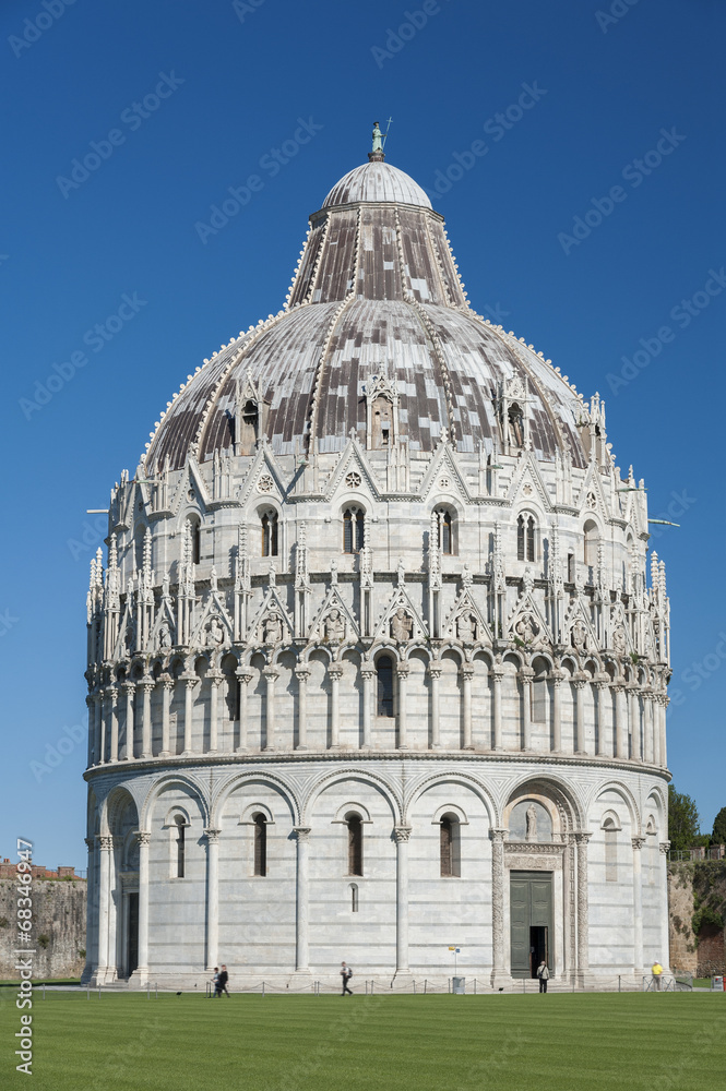 Baptistery in Pisa, Tuscany, Italy
