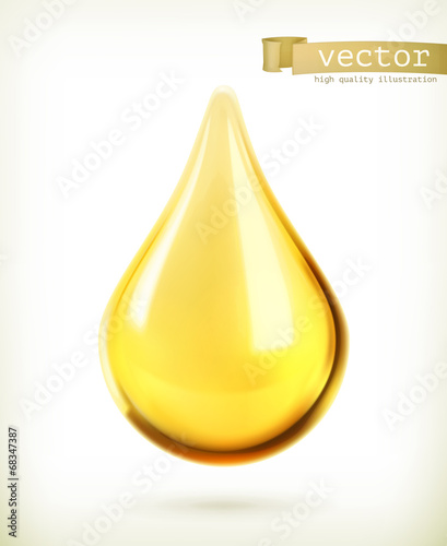 Oil drop, vector icon