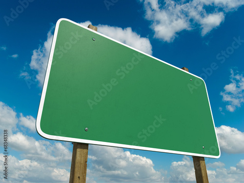 Quadro em tela Blank Road Sign