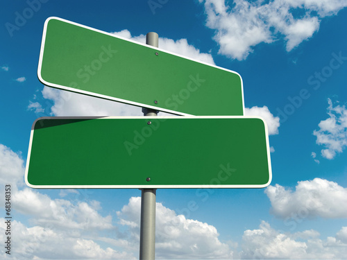 Fotografi Blank Road Sign