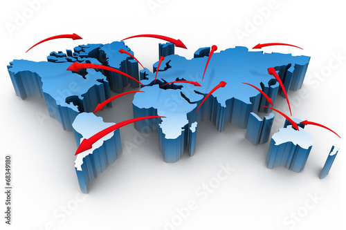 Global business network concept .