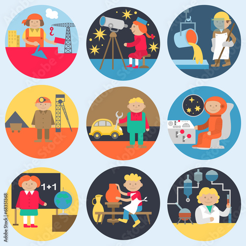 Flat modern design vector illustration concept of business