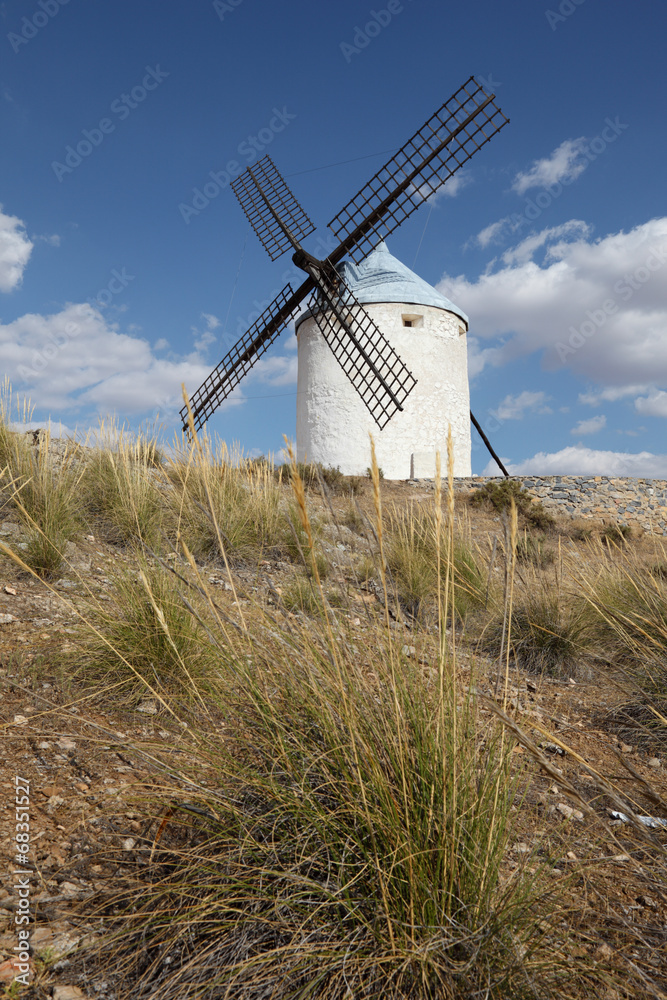 Traditional windmill in Castilla-La Mancha, Spain