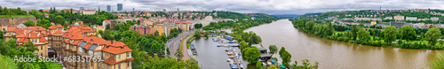 Panorama on Vltava river in Prague, Czech republic © CCat82