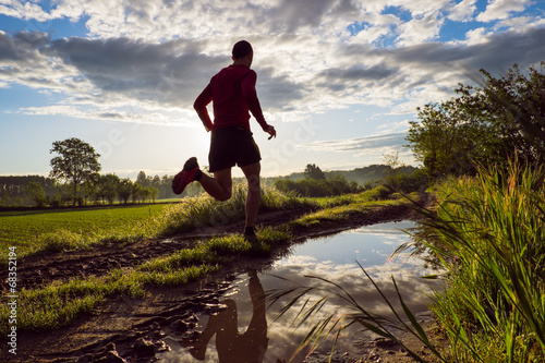 Trail running in campagna photo