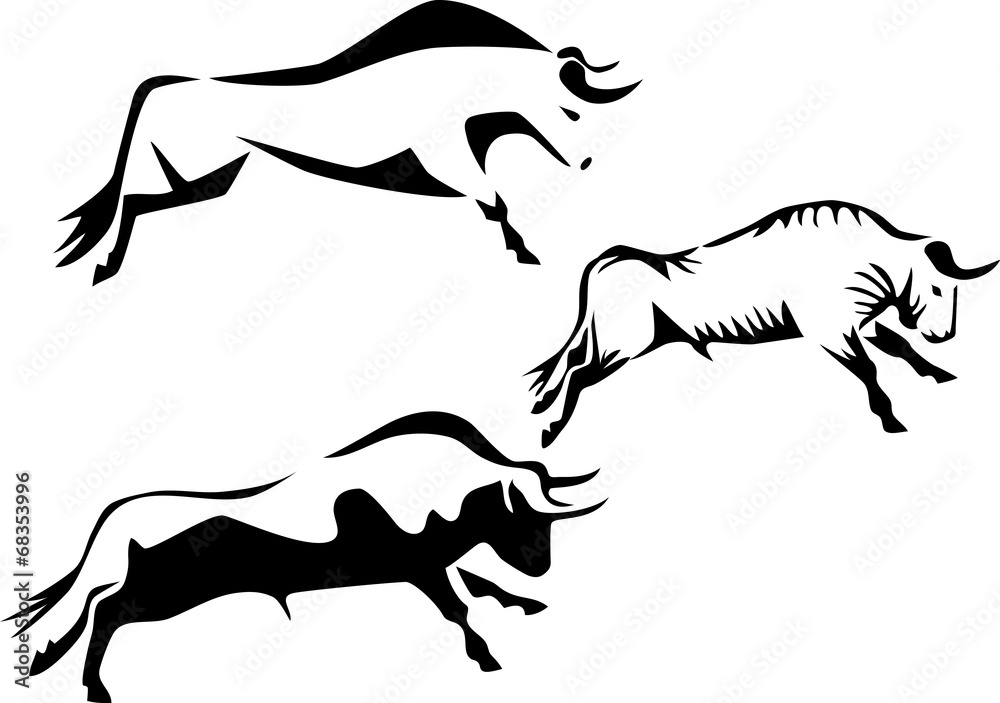 Fototapeta premium stylized bull