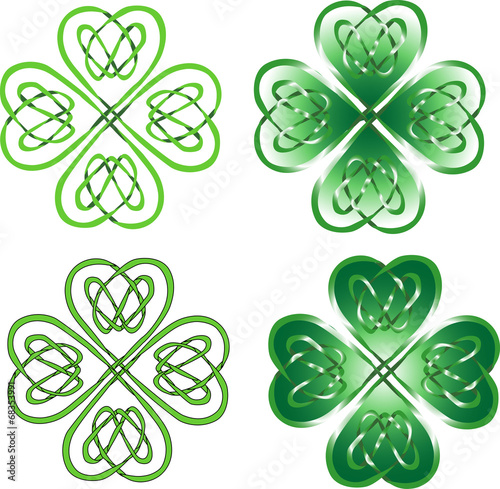 four leaf clover - celtic ornament