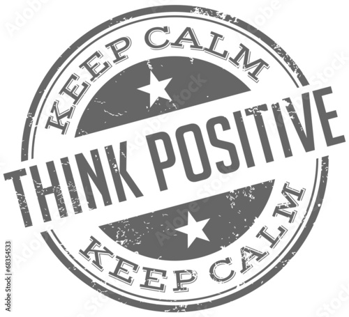 think positive stamp
