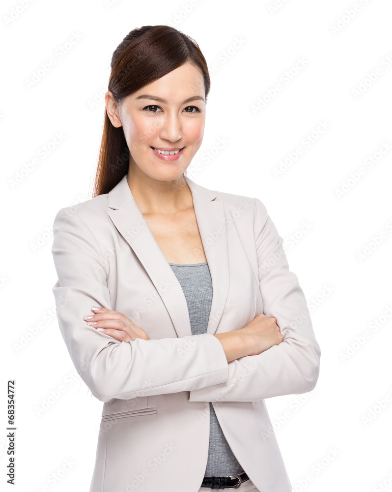 Businesswoman with arm crossed Businesswoman with arm crossed