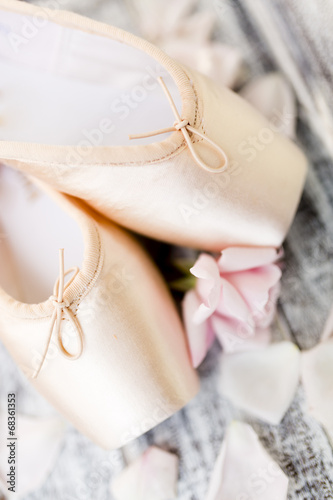 Ballet pointe shoes