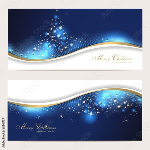 set mit 2 edlen Weihnachtskarten