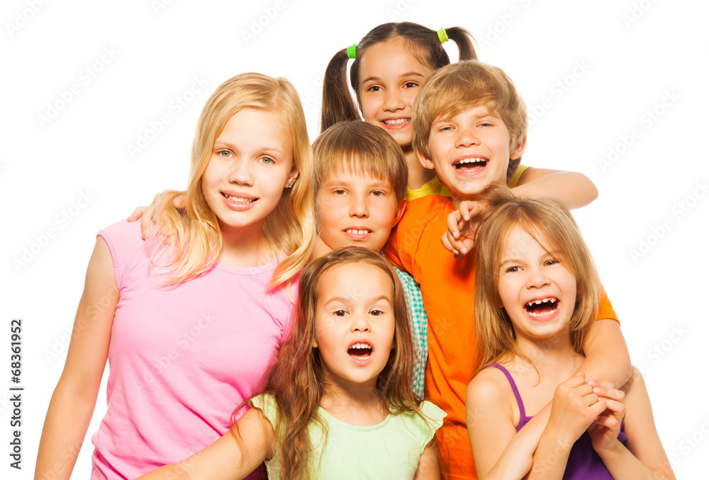Group photo of six children Group photo of six children