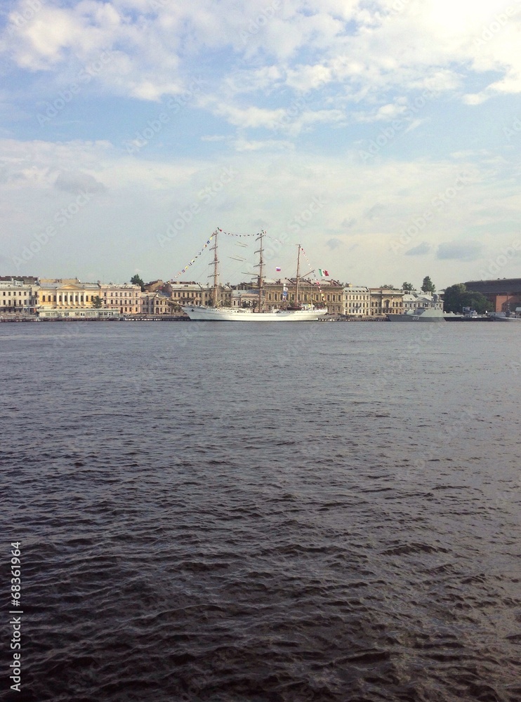Sailbot on the Neva river