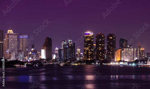 Bangkok skyline at night  Thailand