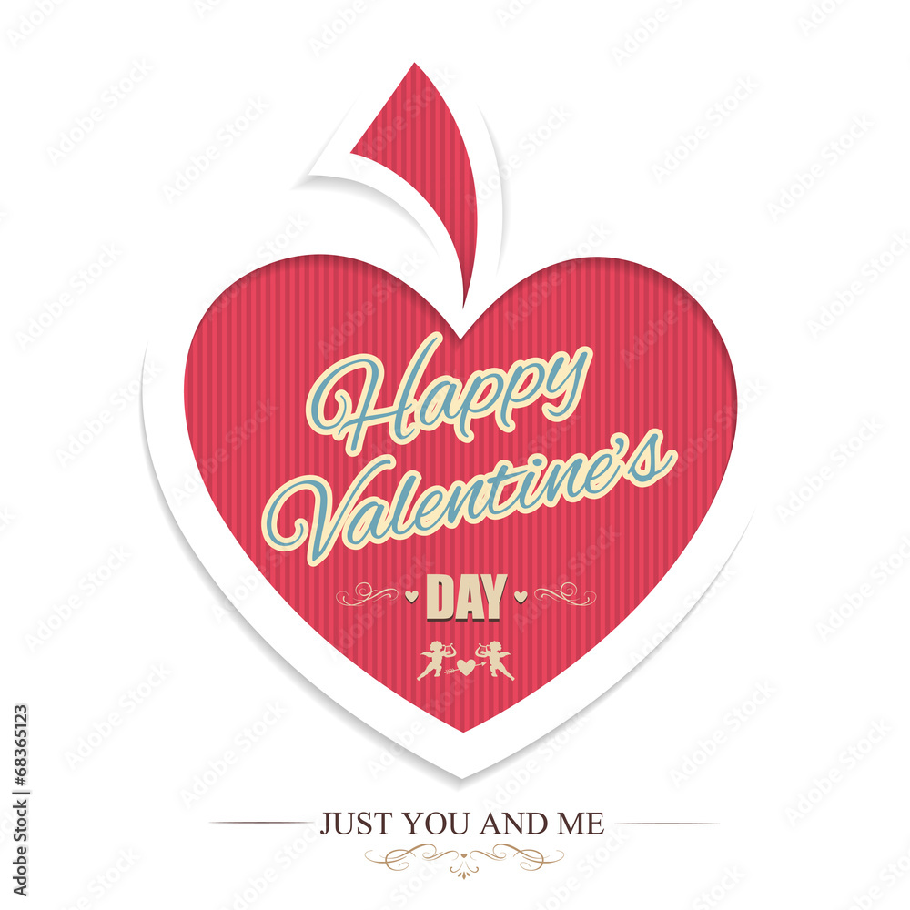 Valentine's day card with heart