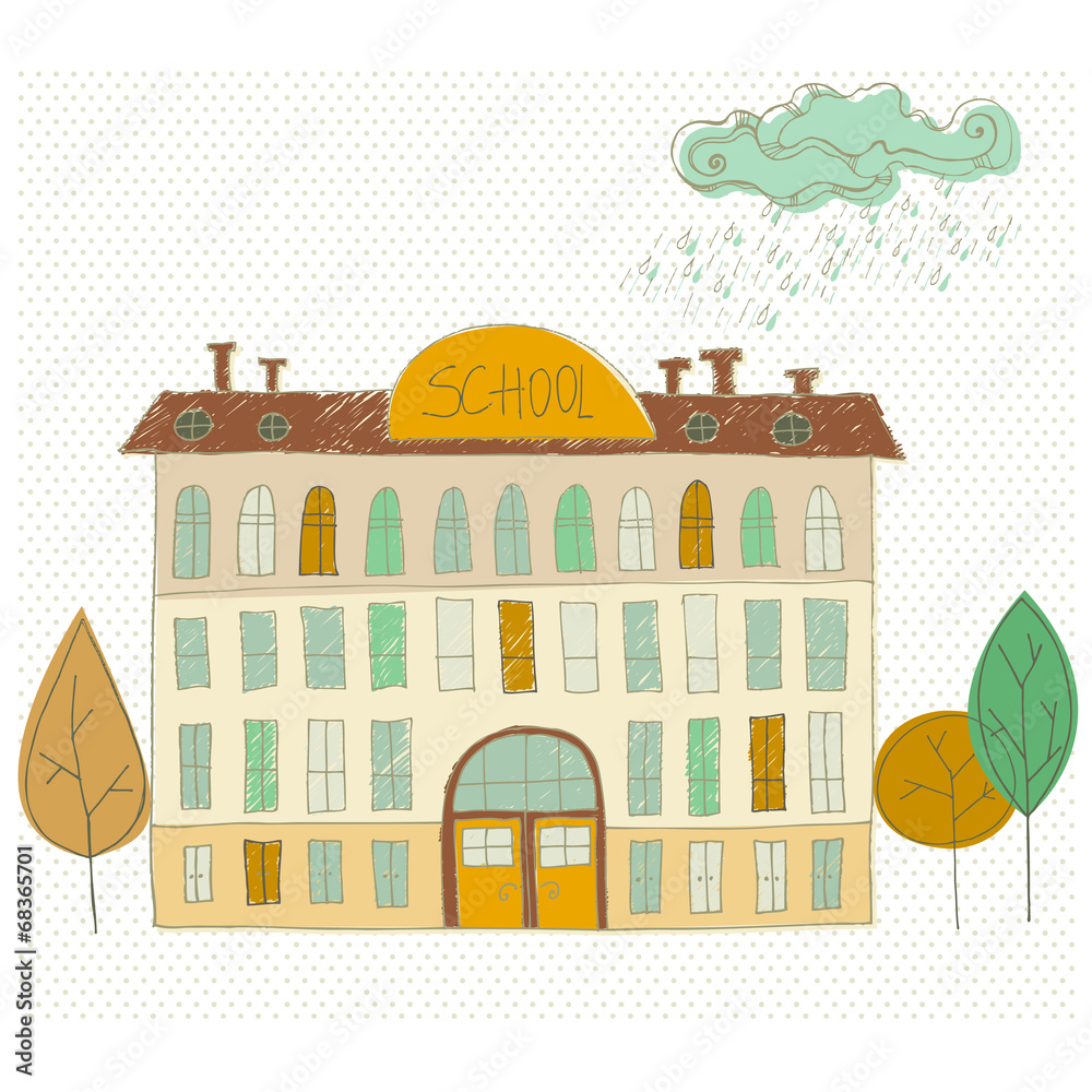 illustrated School building