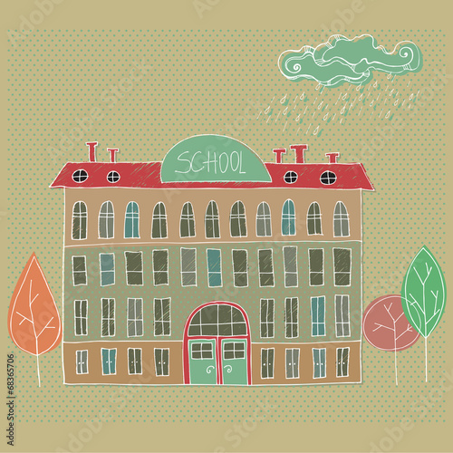illustrated School building