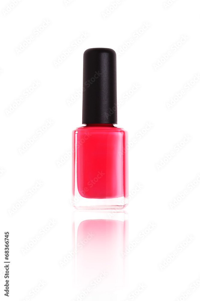 Nail polish bottle isolated on white Nail polish bottle isolated on white