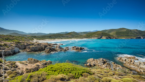 The coast of Corsica and Ostriconi beach © Jon Ingall