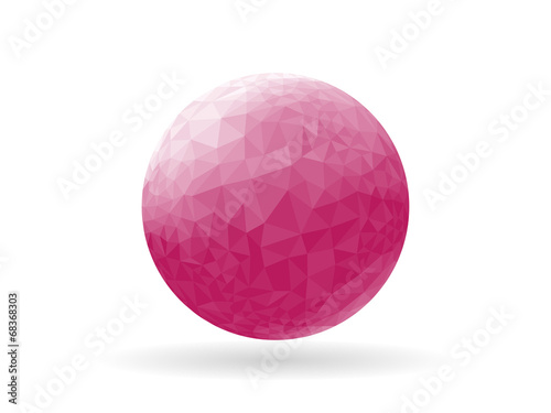 Geometric polygonal globe sphere unusual vector graphic template