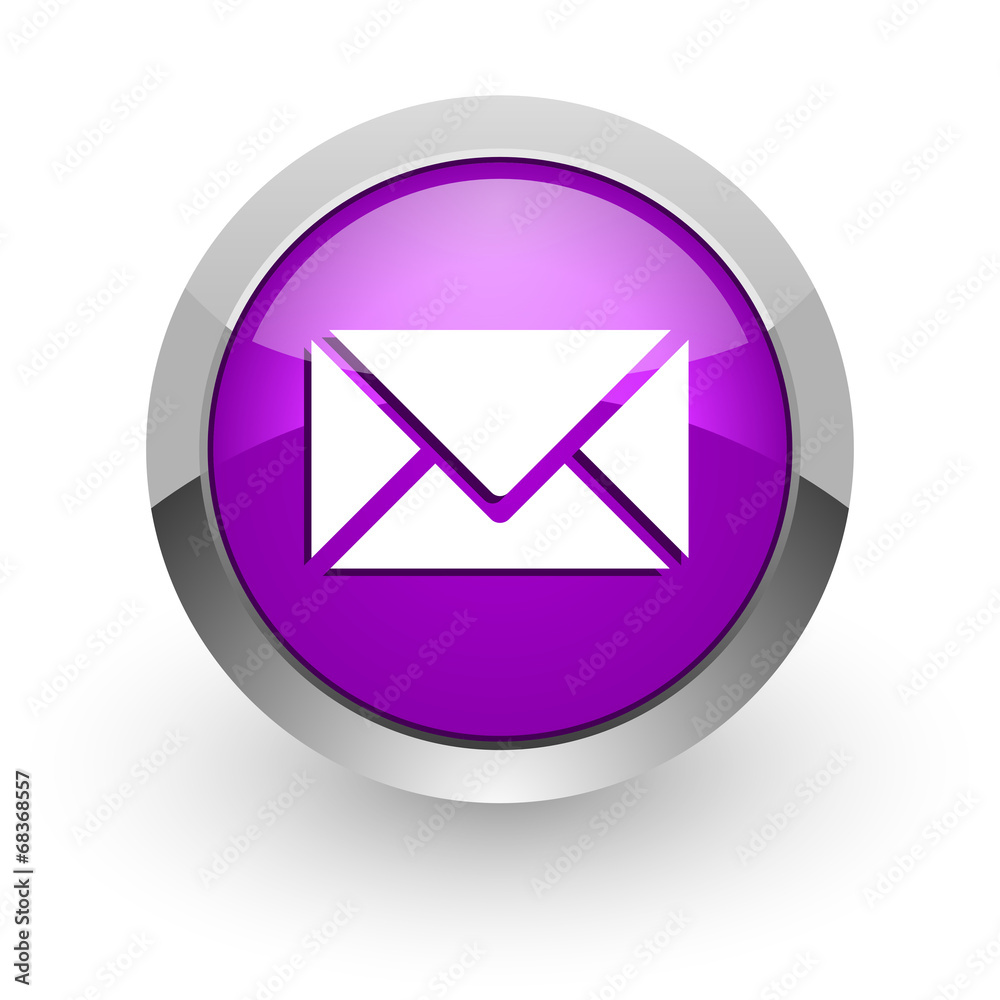 email pink glossy web icon