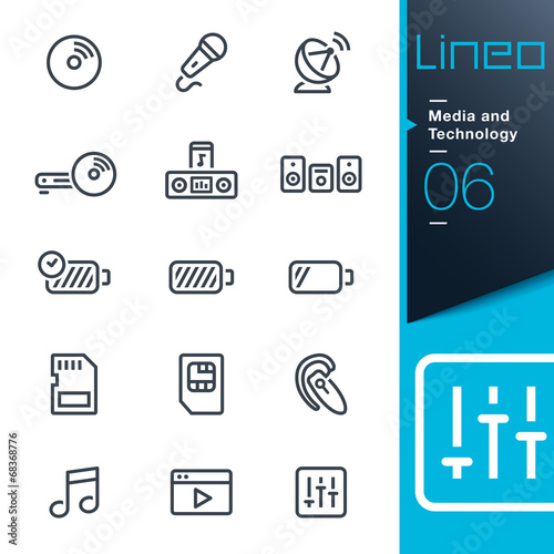 Lineo - Media and Technology outline icons