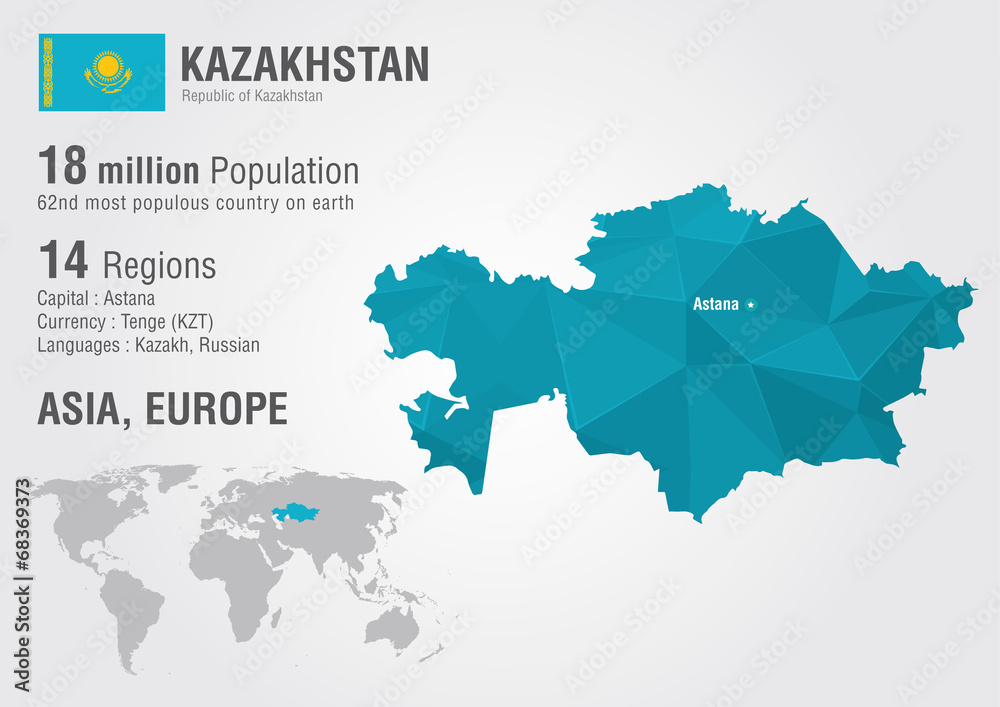 Kazakhstan World Map With A Pixel Diamond Texture Stock Vector Adobe 1000 F 68369373 Mfvojr9clijMfQvTFc3lngIrGwUKDxQp
