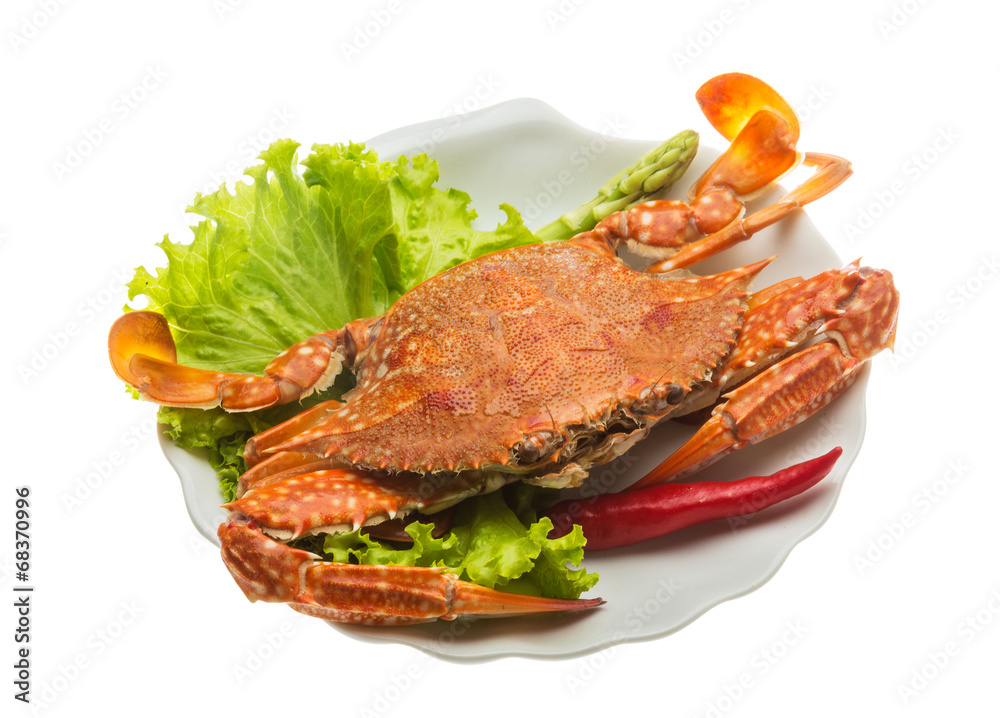 Boiled crab