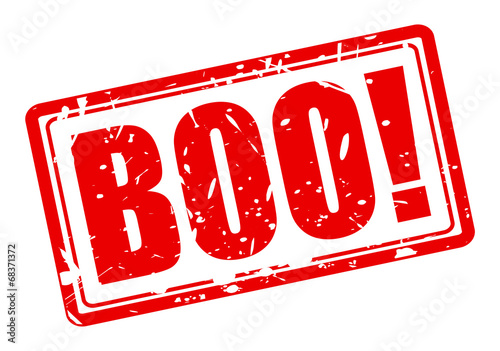 BOO red stamp text