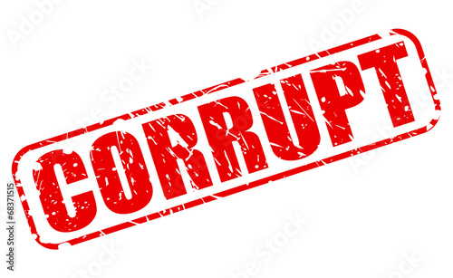 Corrupt red stamp text