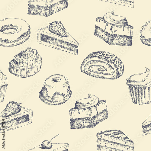 Seamless cake background