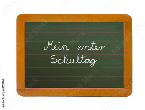 Schiefertafel mit Linien