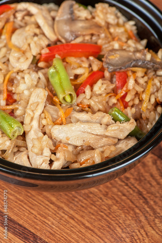 Rice chicken vegetable